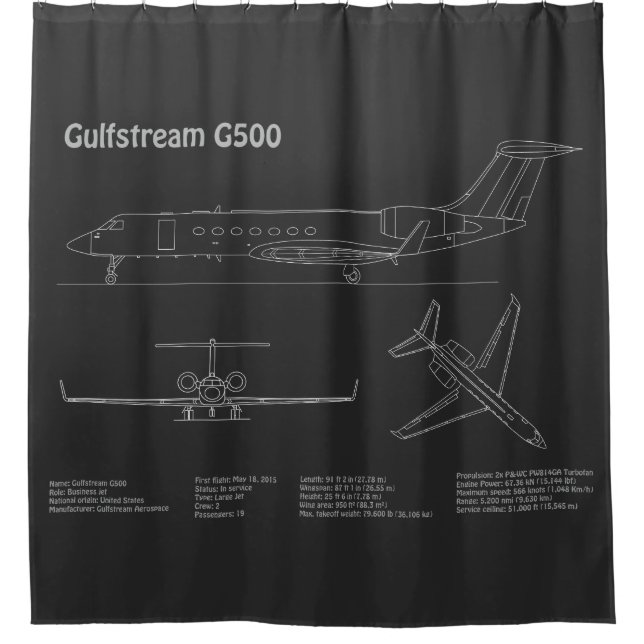 Gulfstream G500 - Airplane Blueprint Plans PD (Front)
