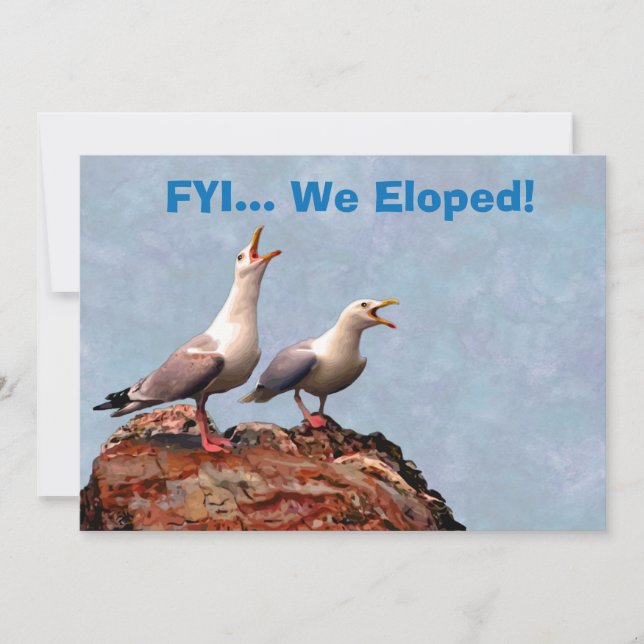 Gull Announcement We Eloped (Front)