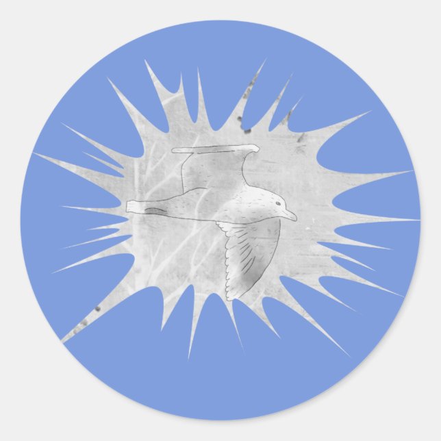 gull classic round sticker (Front)