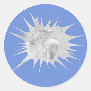 gull  classic round sticker