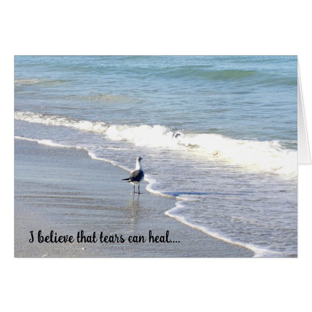 Gull dans le Surf "croire" (Devant horizontal)