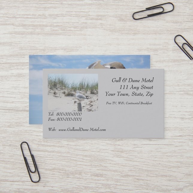Gull on Post Business Card (Front/Back In Situ)