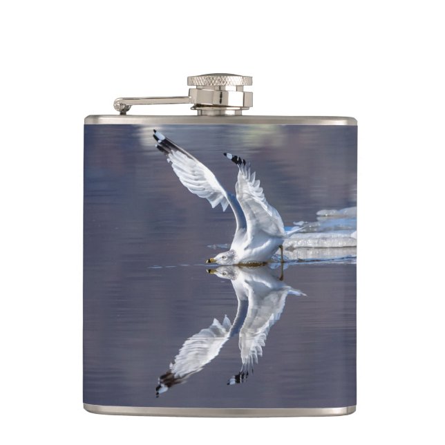 Gull Reflections Hip Flask (Front)