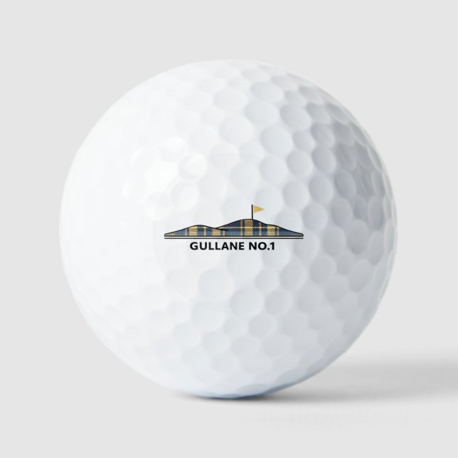 Gullane Golf Scottish Golfing Gift Tartan  Balls (Front)