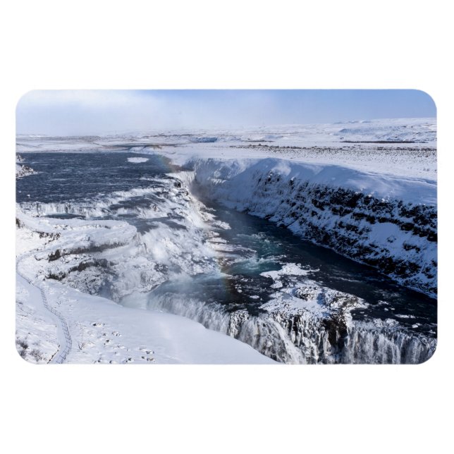 Gullfoss Falls Waterfall Magnet (Horizontal)