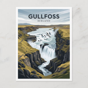 Gullfoss Reykholt Iceland Postcard