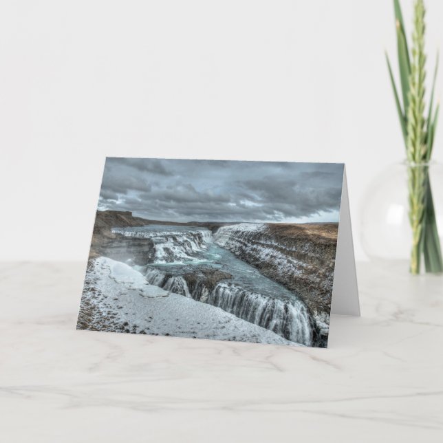 Gullfoss Waterfall, Iceland Card (Front)