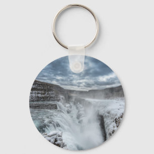 Gullfoss Waterfall, Iceland Keychain