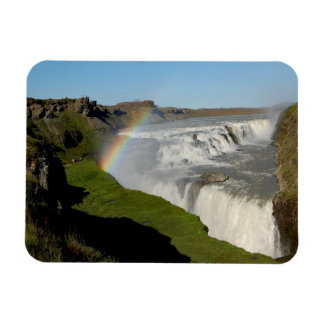 Gullfoss waterfall in summer magnet