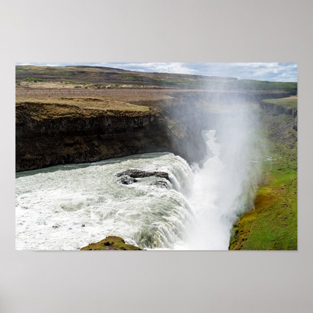 Gullfoss waterfall - Southwest Iceland Poster (Front)