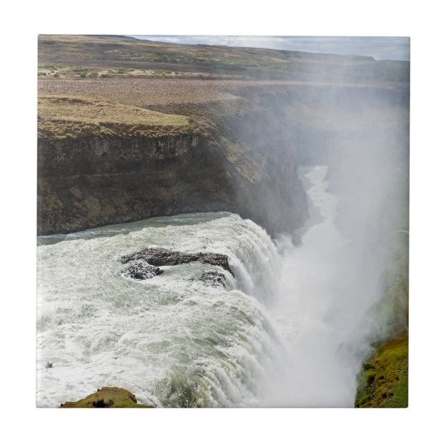 Gullfoss waterfall - Southwest Iceland Tile (Front)
