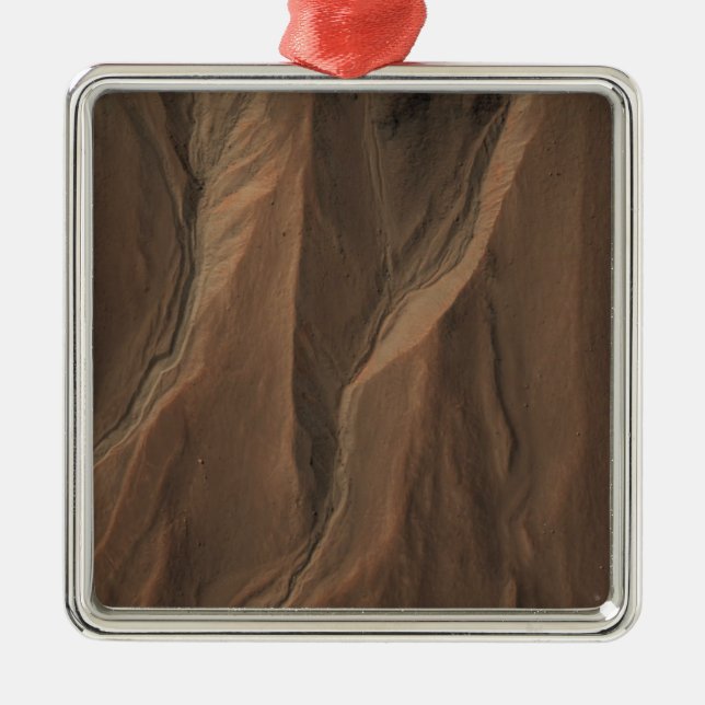 Gullies at the Edge of Hale Crater, Mars Metal Ornament (Front)