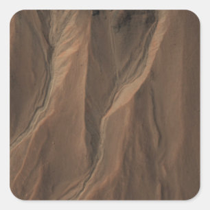 Gullies at the Edge of Hale Crater, Mars Square Sticker