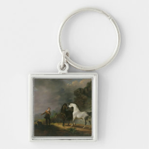 Gulliver Addressing the Houyhnhnms, 1769 (oil on c Keychain