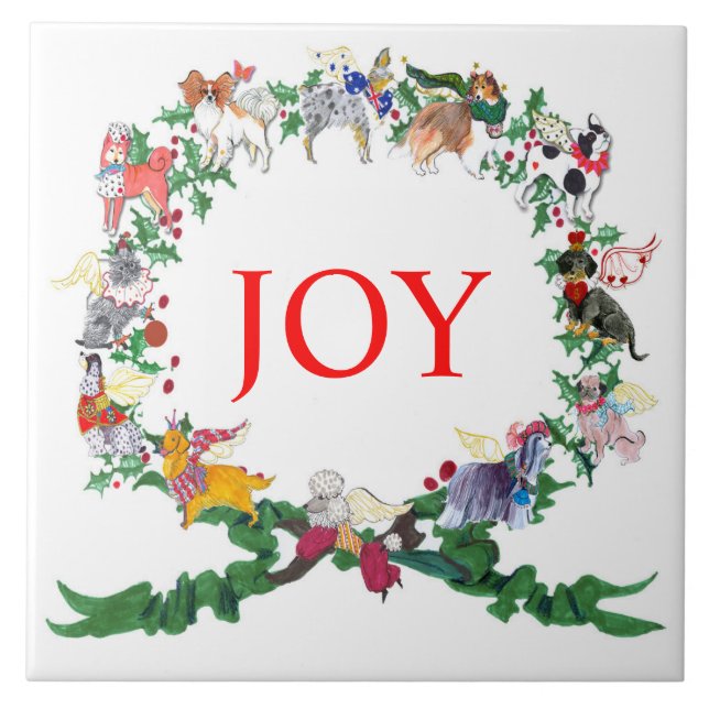 Gullivers Angels Ceramic Holiday Tile Trivet v.2 (Front)
