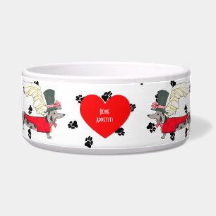 Gulliver's Angels Dapple Dachshund Dog Bowl