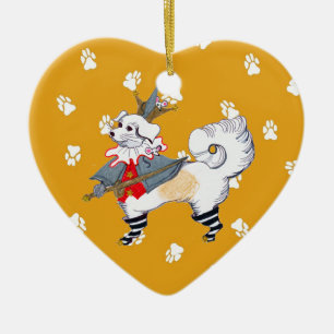 Gulliver's Angels Gia the Mouse Queen Heart Ceramic Ornament
