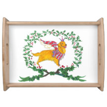 Gulliver's Angels Golden Retriever Serving Tray