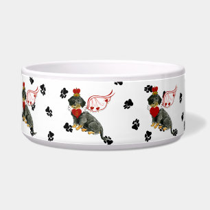Gulliver's Angels Wire Haired Dachshund Dog Bowl