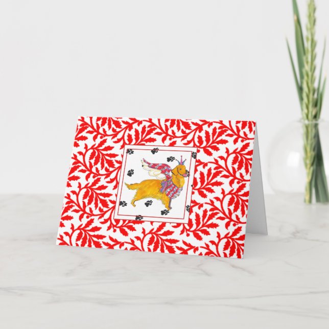 Gulliver's Golden Retriever NOEL Christmas Card (Front)