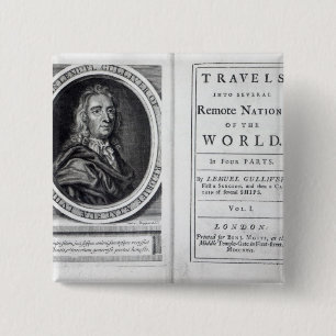 'Gulliver's Travels' by Jonathan Swift, 1726 2 Inch Square Button