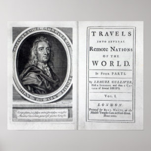 'Gulliver's Travels' by Jonathan Swift, 1726 Poster