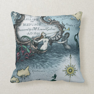 Gulliver's Travels by Jonathan Swift Throw Pillow