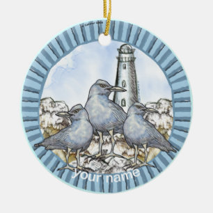 Gulls Guide Lighthouse Ornament