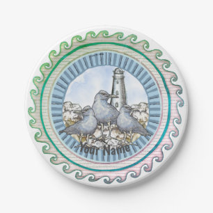 Gulls Guide Lighthouse  paper plate