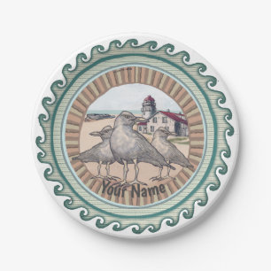 Gulls  Lighthouse  paper plate