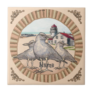 Gulls Lighthouse Tile