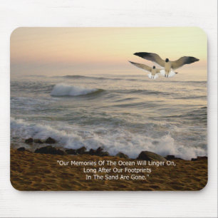GULLS & OCEAN QUOTE MOUSE PAD