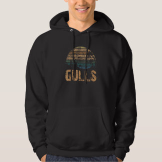Gulls Vintage Sunset Distressed Hoodie