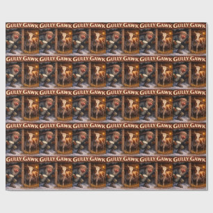 Gully Gawk Icelandic Yule Lad postcard Wrapping Paper