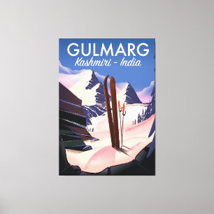 Gulmarg Kashmiri India Ski poster Canvas Print