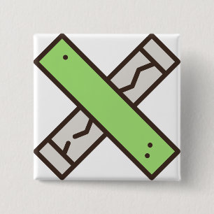 gum 2 inch square button