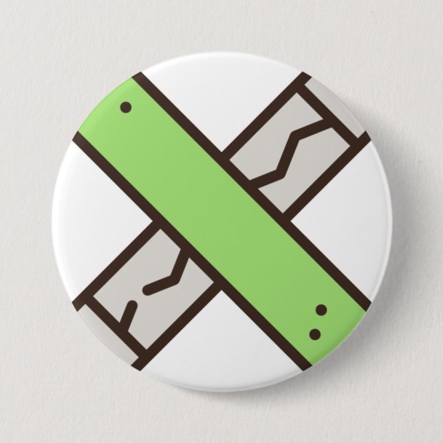 gum 3 inch round button (Front)