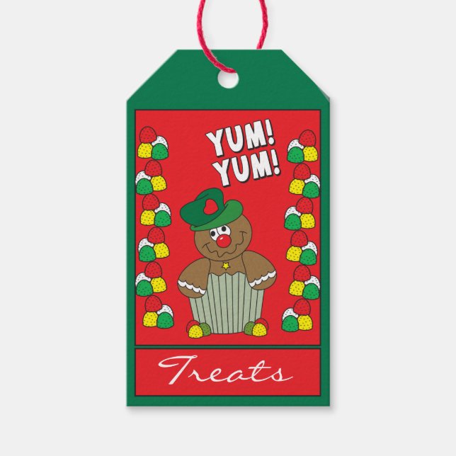 Gum Drop Gingerbread Man Gift Tags (Front)