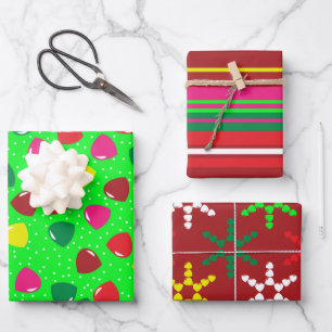GUM DROP X-MAS WRAPPING PAPER SHEET