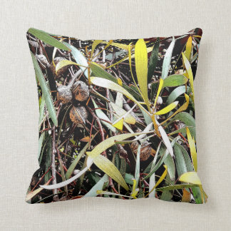 Gum Leaf Throw Pillow