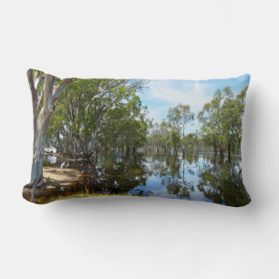 Gum Tree Reflections River Murray Australia, Lumbar Pillow
