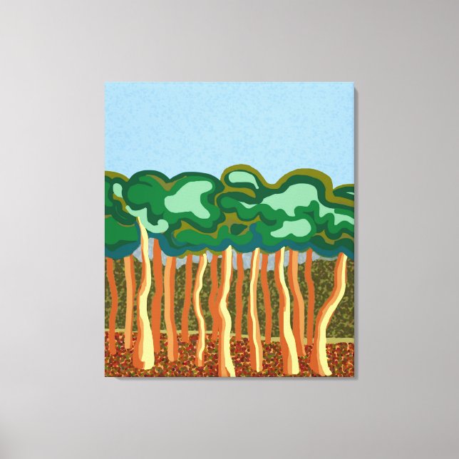 Gum trees and blue Australian skies Canvas Print (Front)
