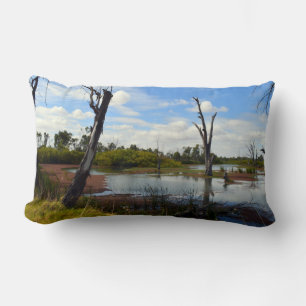 Gum Trees In The River Murray, Lumbar Pillow