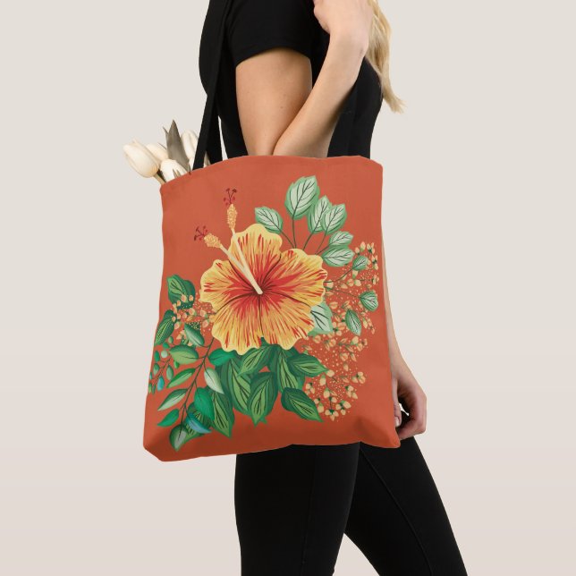 Gumamela Flower Tote Bag (Close Up)