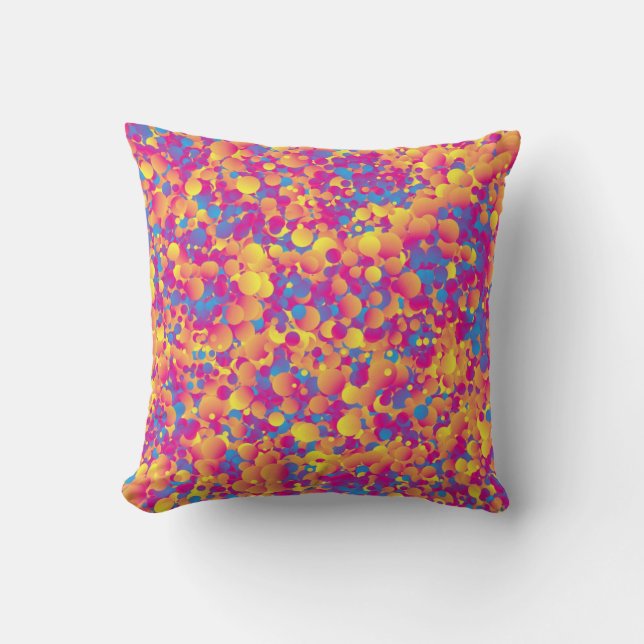 Gumball-Design Throw Pillow (Front)