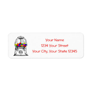 Gumball Machine Address Label