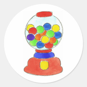 Gumball Machine Classic Round Sticker