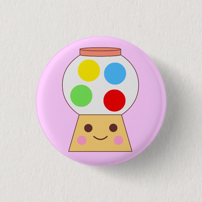 gumball machine cute! 1 inch round button (Front)