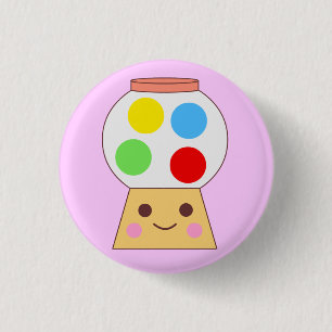 gumball machine cute! 1 inch round button