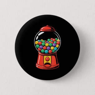 Gumball Machine Shirt Adult Men Women Kids Gum Bal 2 Inch Round Button